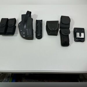Uncle Mikes SIdekick Law Enforcement Duty Belt Holsters + Others LOT of 7